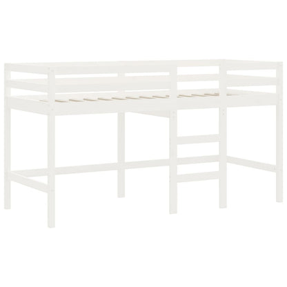 vidaXL Letto Soppalco con Scala Bambini Bianco 90x190cm Massello Pino VIDAXL