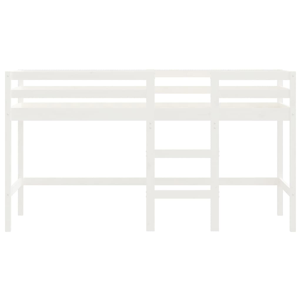 vidaXL Letto Soppalco con Scala Bambini Bianco 90x190cm Massello Pino VIDAXL