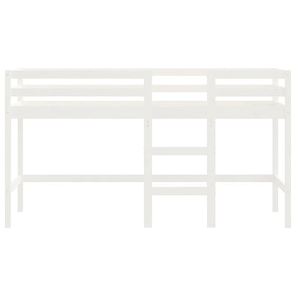 vidaXL Letto Soppalco con Scala Bambini Bianco 90x190cm Massello Pino VIDAXL