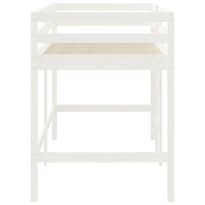 vidaXL Letto Soppalco con Scala Bambini Bianco 90x190cm Massello Pino VIDAXL