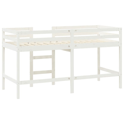 vidaXL Letto Soppalco con Scala Bambini Bianco 90x190cm Massello Pino VIDAXL