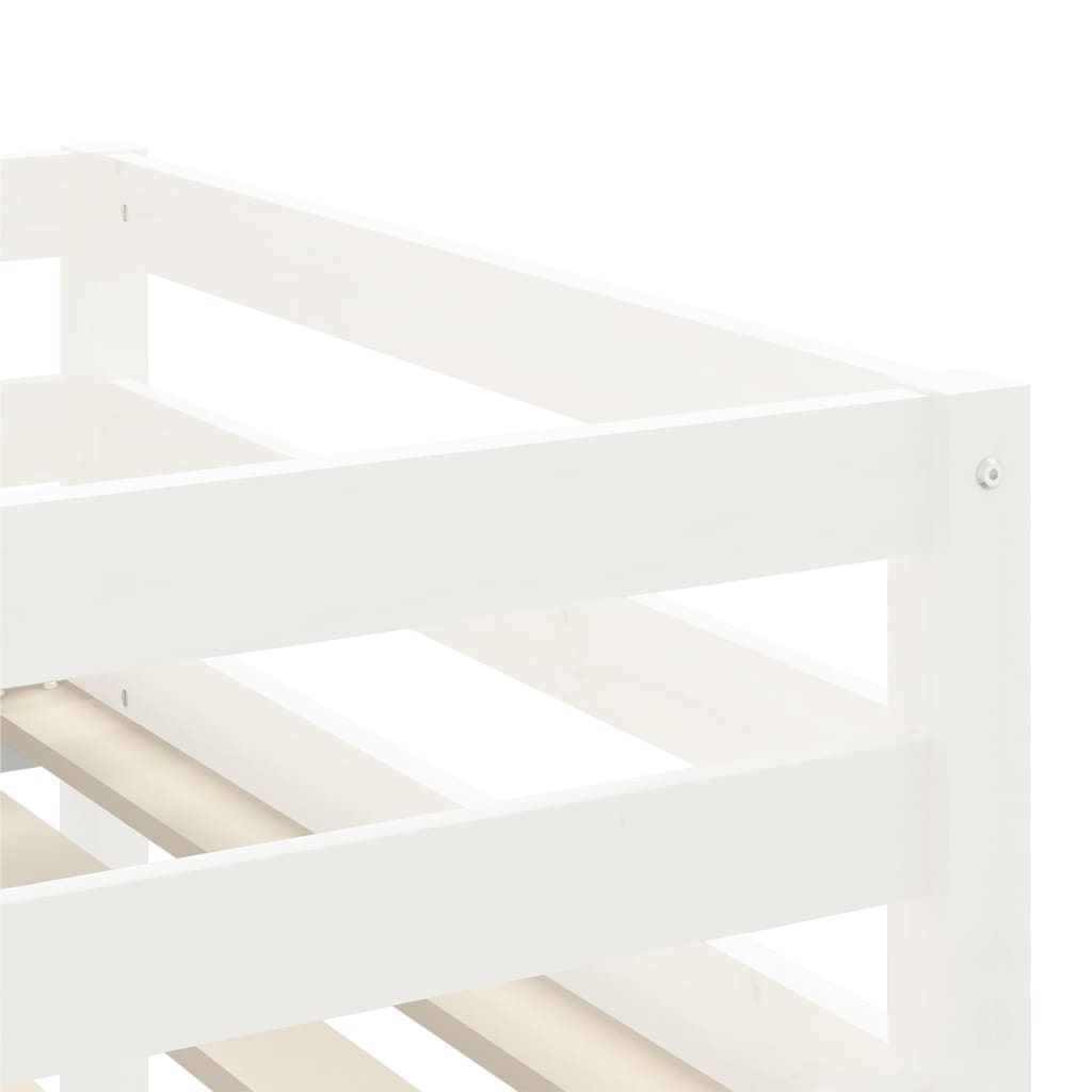 vidaXL Letto Soppalco con Scala Bambini Bianco 90x190cm Massello Pino VIDAXL