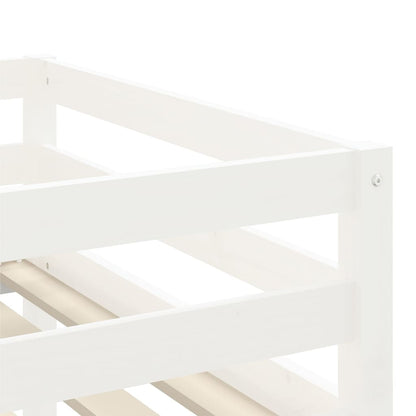 vidaXL Letto Soppalco con Scala Bambini Bianco 90x190cm Massello Pino VIDAXL