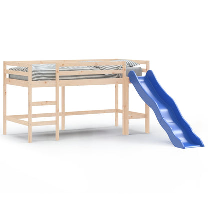 vidaXL Letto Soppalco con Scivolo Bambini 80x200cm Legno Massello Pino