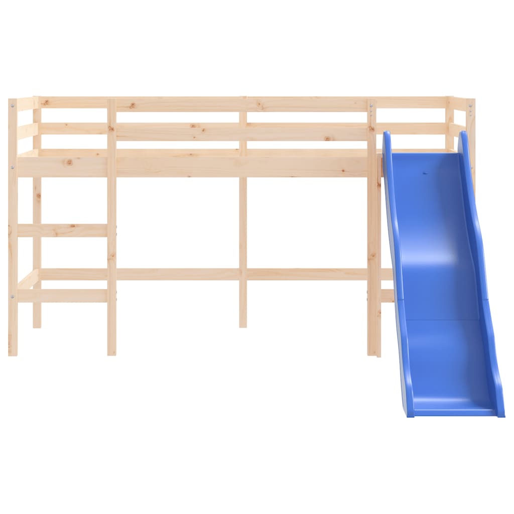 vidaXL Letto Soppalco con Scivolo Bambini 80x200cm Legno Massello Pino