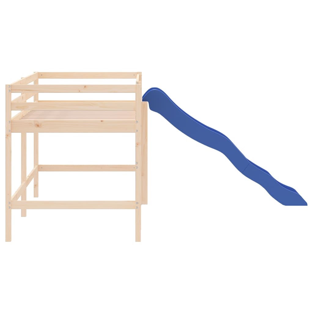 vidaXL Letto Soppalco con Scivolo Bambini 80x200cm Legno Massello Pino