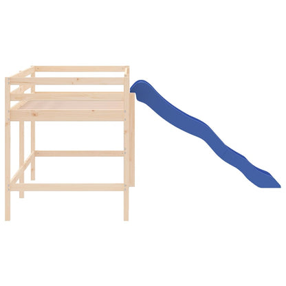 vidaXL Letto Soppalco con Scivolo Bambini 80x200cm Legno Massello Pino