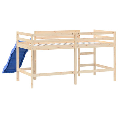 vidaXL Letto Soppalco con Scivolo Bambini 80x200cm Legno Massello Pino