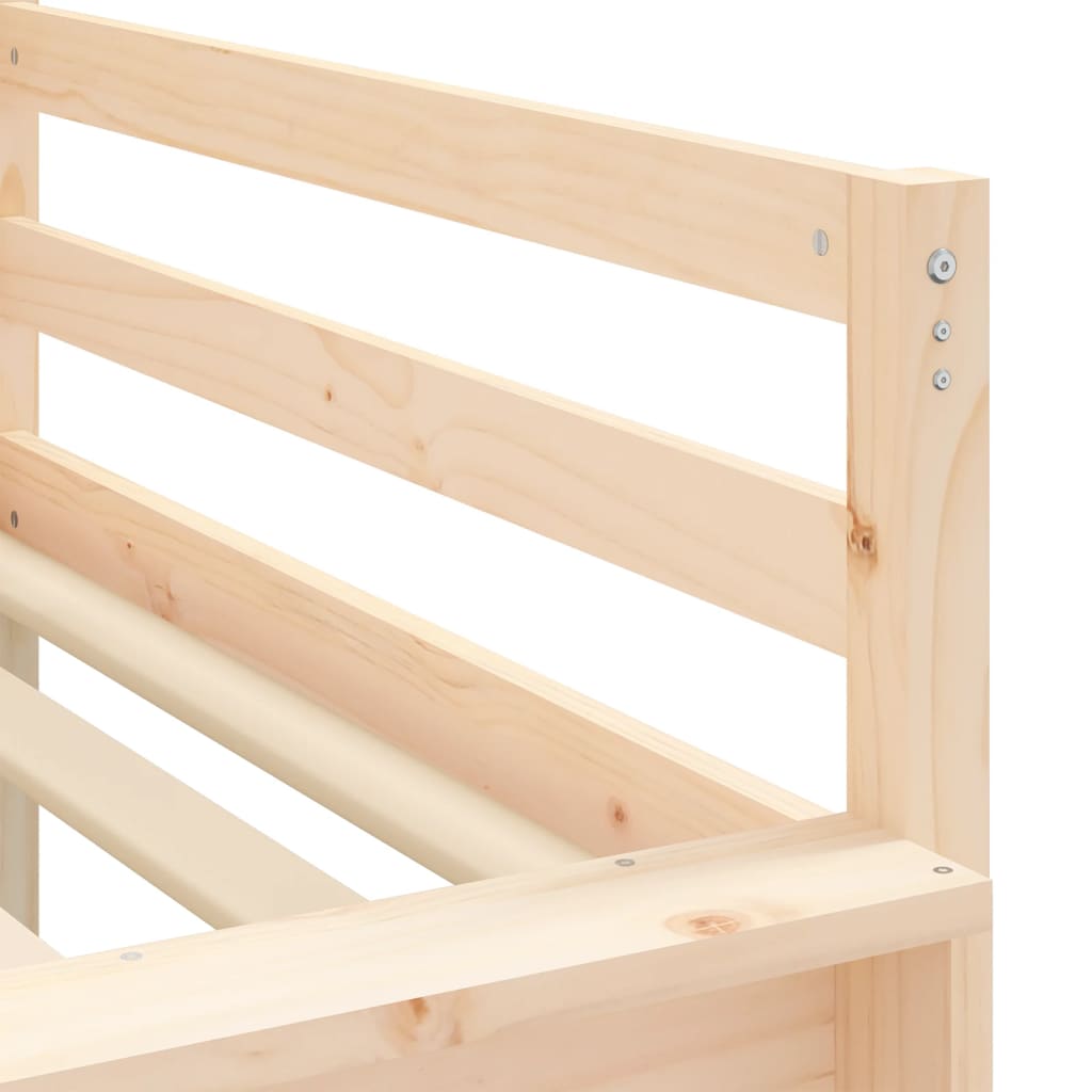 vidaXL Letto Soppalco con Scivolo Bambini 80x200cm Legno Massello Pino