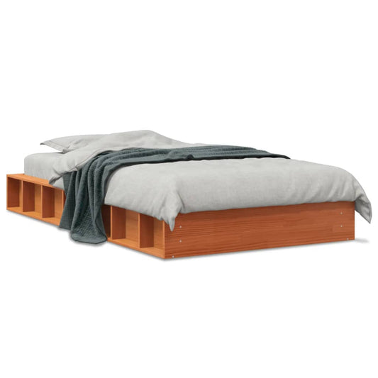 vidaXL Letto senza Materasso Marrone Cera 75x190 cm in Legno di Pino