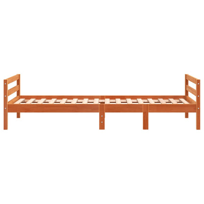 vidaXL Letto senza Materasso Marrone Cera 90x200 cm Legno di Pino