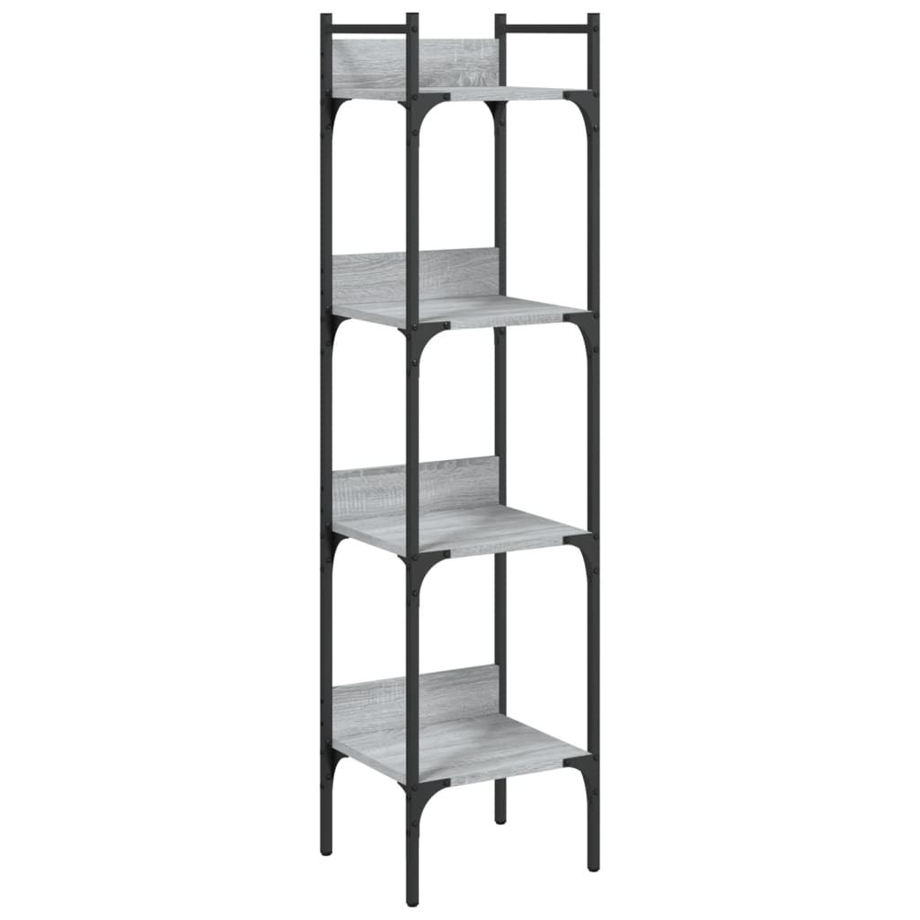 vidaXL Libreria 4Ripiani Grigio Sonoma 35x30x138,5cm Legno Multistrato