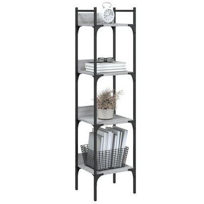vidaXL Libreria 4Ripiani Grigio Sonoma 35x30x138,5cm Legno Multistrato