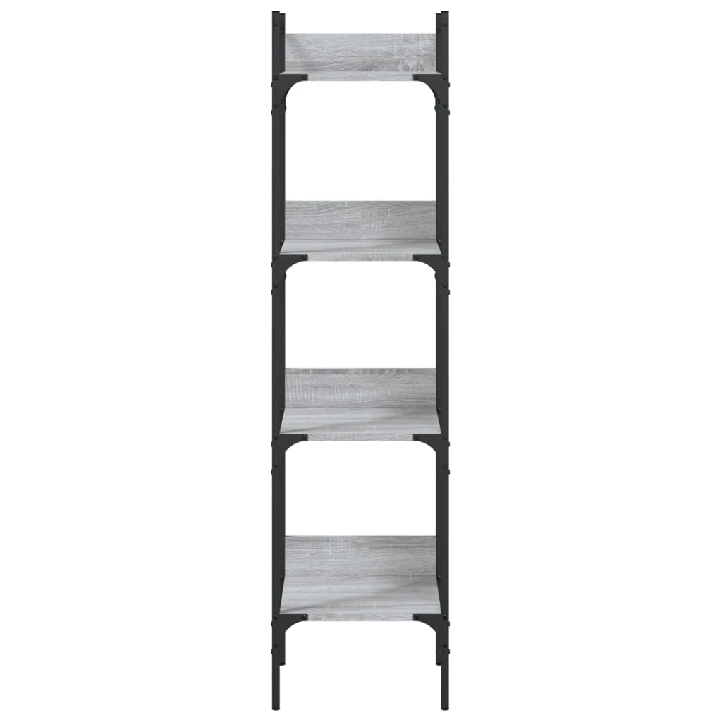 vidaXL Libreria 4Ripiani Grigio Sonoma 35x30x138,5cm Legno Multistrato