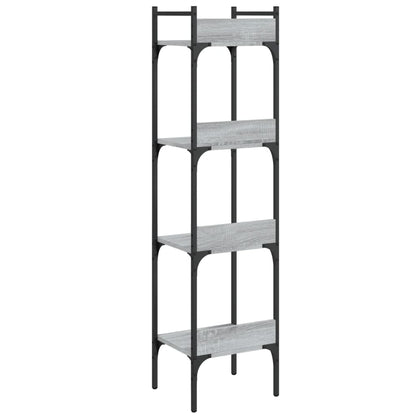 vidaXL Libreria 4Ripiani Grigio Sonoma 35x30x138,5cm Legno Multistrato
