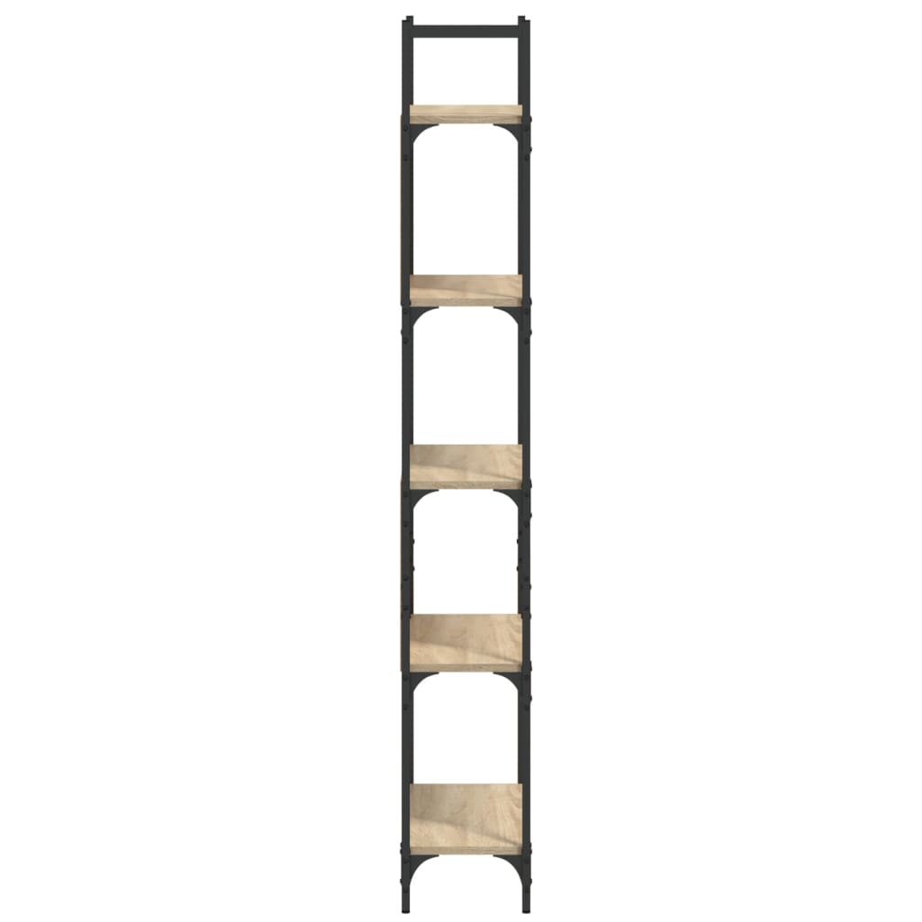 vidaXL Libreria 5Ripiani Rovere Sonoma 60,5x24x166,5 Legno Multistrato