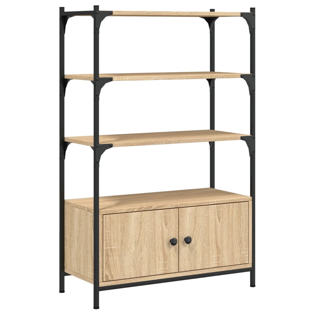 vidaXL Libreria 3Ripiani Rovere Sonoma 70x30x109,5cm Legno Multistrato