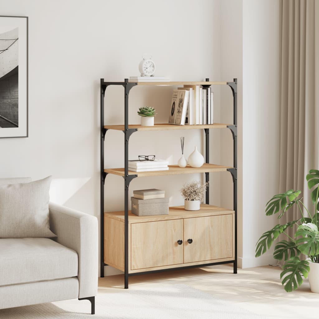 vidaXL Libreria 3Ripiani Rovere Sonoma 70x30x109,5cm Legno Multistrato