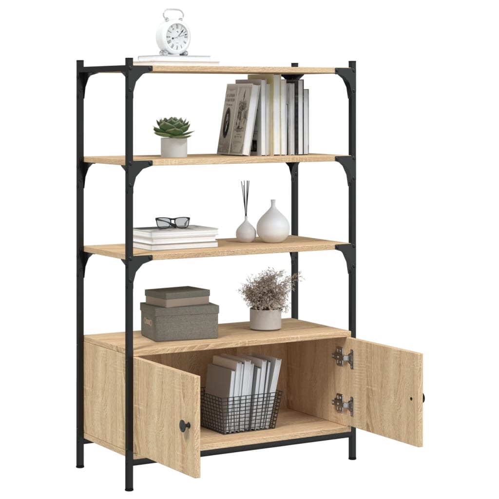vidaXL Libreria 3Ripiani Rovere Sonoma 70x30x109,5cm Legno Multistrato