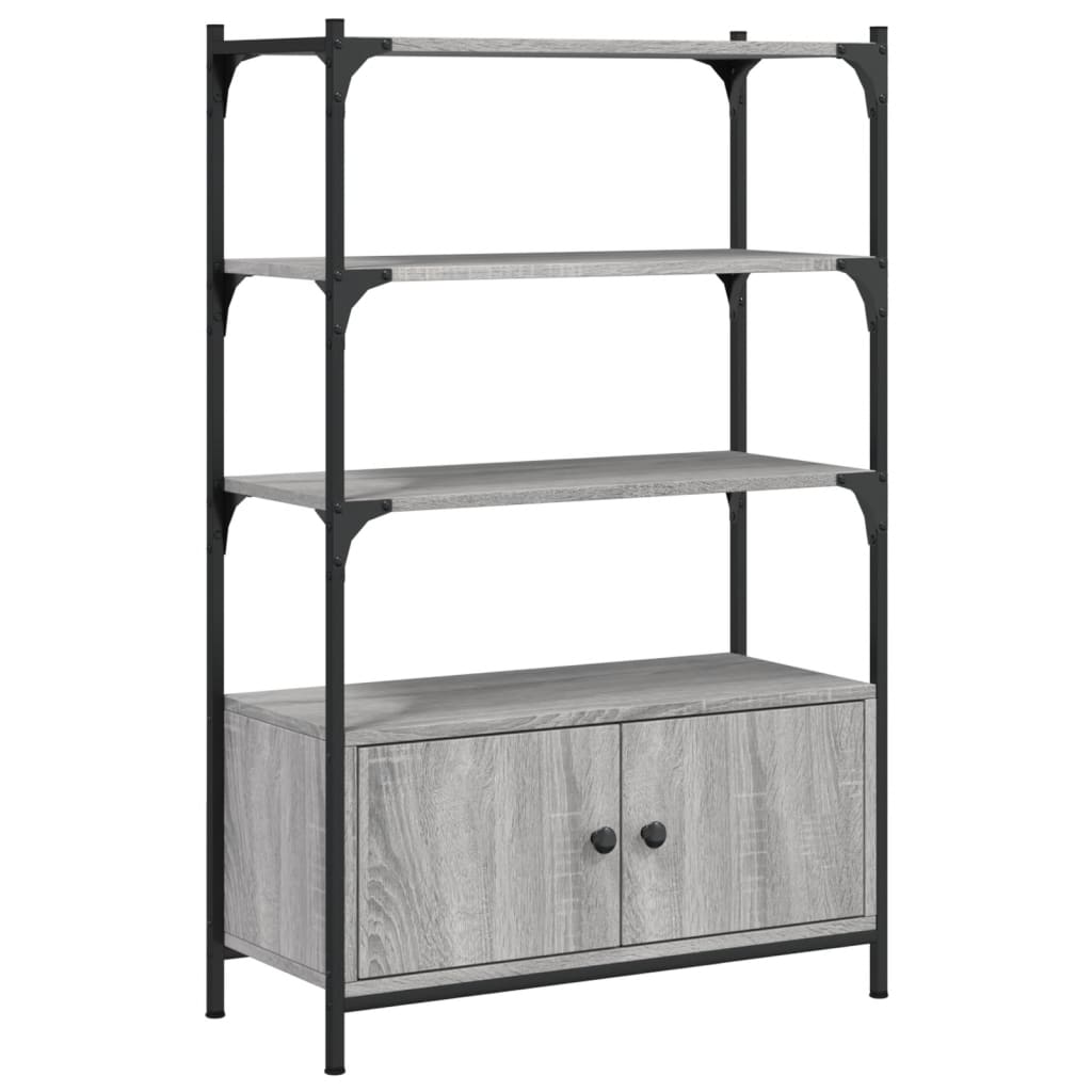 vidaXL Libreria 3Ripiani Grigio Sonoma 70x30x109,5cm Legno Multistrato