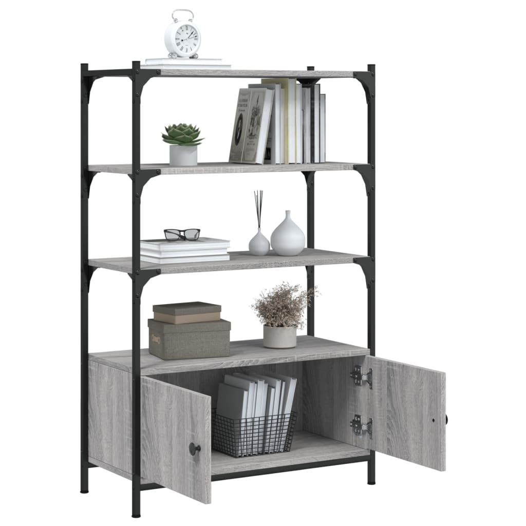 vidaXL Libreria 3Ripiani Grigio Sonoma 70x30x109,5cm Legno Multistrato