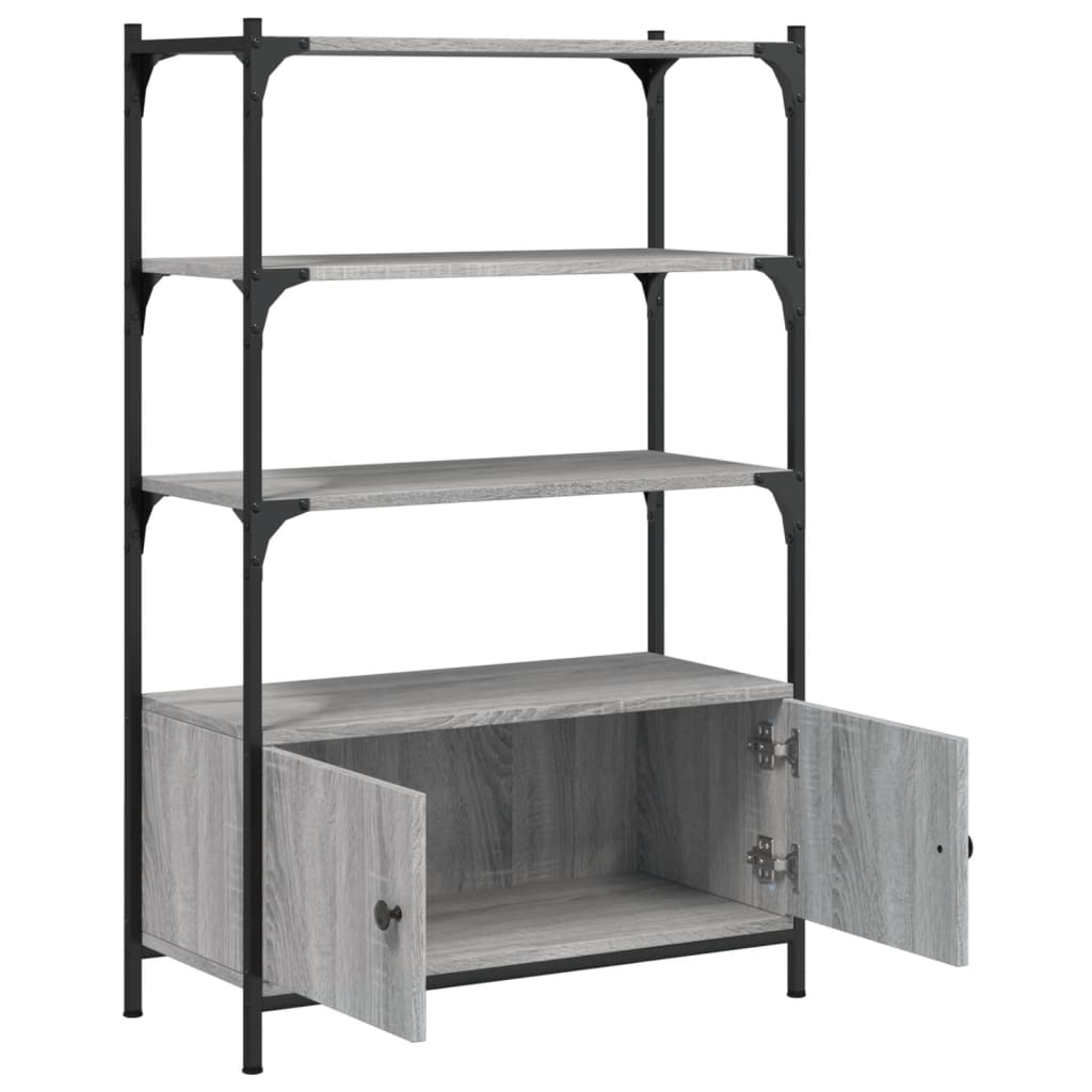 vidaXL Libreria 3Ripiani Grigio Sonoma 70x30x109,5cm Legno Multistrato