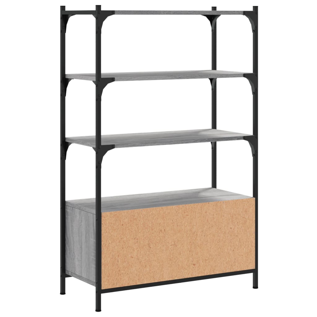 vidaXL Libreria 3Ripiani Grigio Sonoma 70x30x109,5cm Legno Multistrato