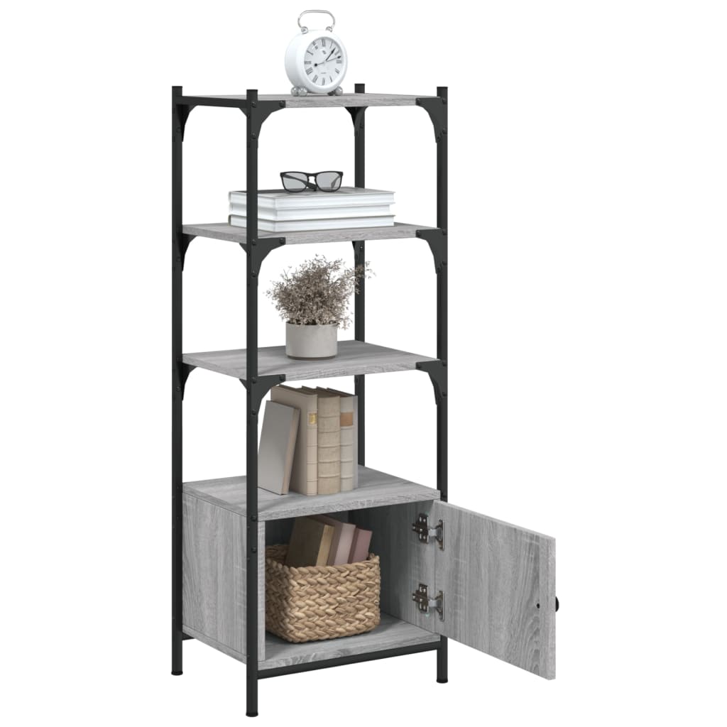 vidaXL Libreria 3Ripiani Grigio Sonoma 41x30x109,5cm Legno Multistrato