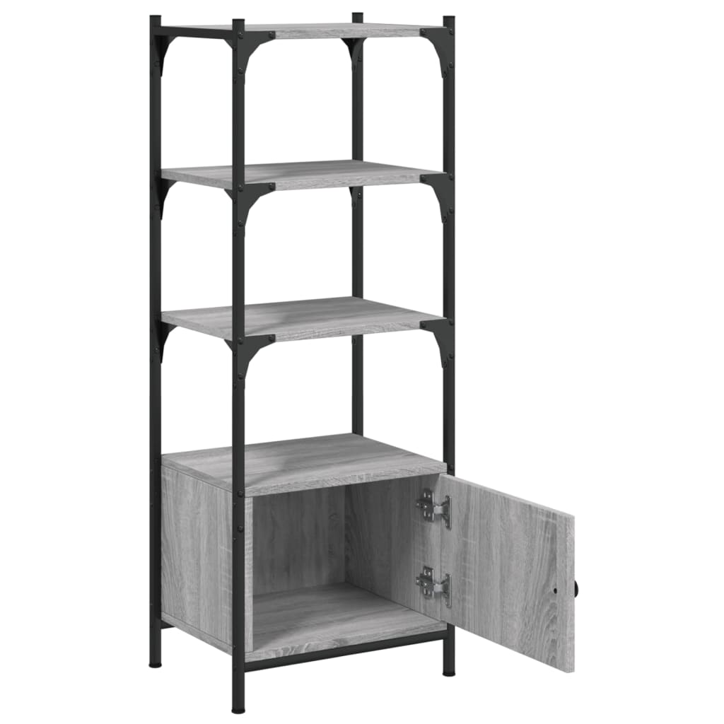 vidaXL Libreria 3Ripiani Grigio Sonoma 41x30x109,5cm Legno Multistrato