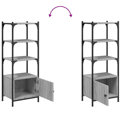 vidaXL Libreria 3Ripiani Grigio Sonoma 41x30x109,5cm Legno Multistrato