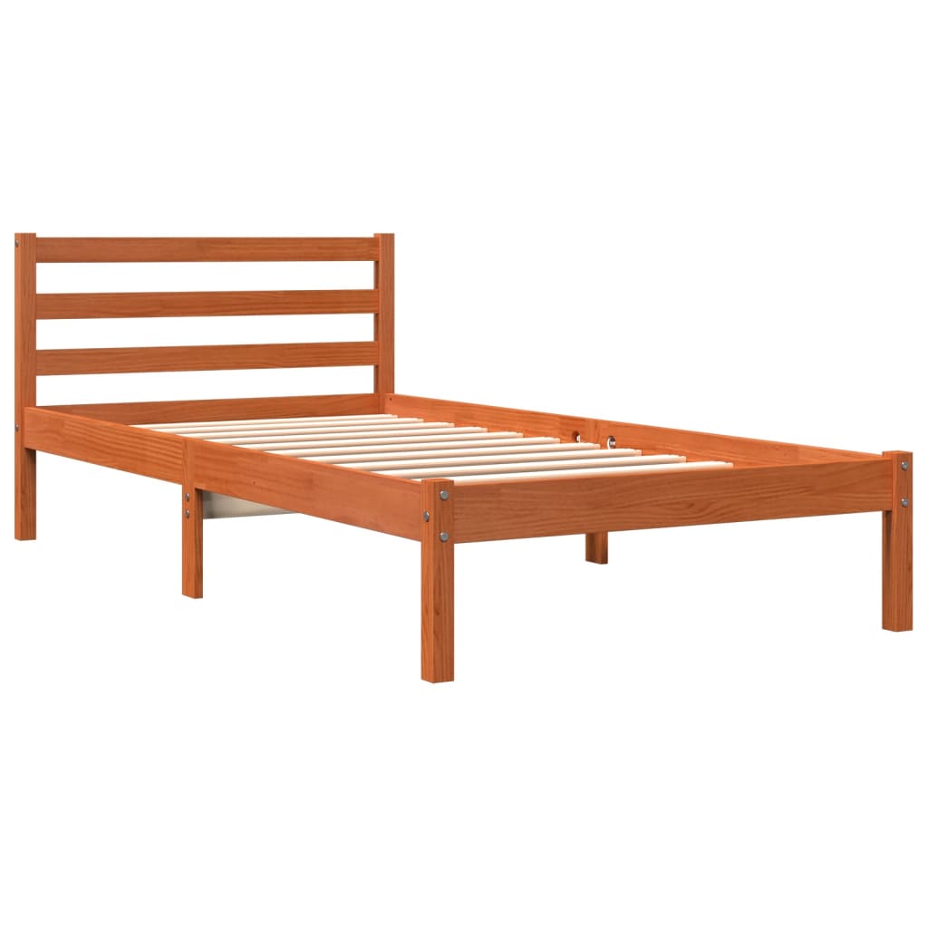 vidaXL Letto senza Materasso Marrone Cera 90x190 cm in Legno di Pino VIDAXL