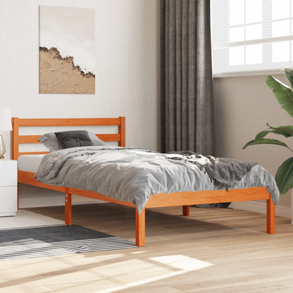 vidaXL Letto senza Materasso Marrone Cera 90x190 cm in Legno di Pino VIDAXL