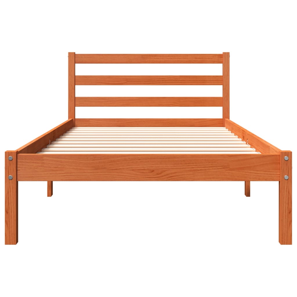 vidaXL Letto senza Materasso Marrone Cera 90x190 cm in Legno di Pino VIDAXL