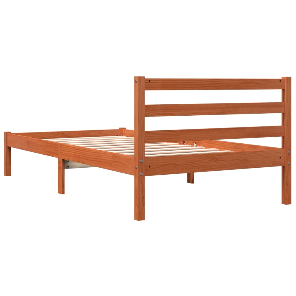 vidaXL Letto senza Materasso Marrone Cera 90x190 cm in Legno di Pino VIDAXL