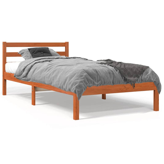 vidaXL Letto senza Materasso Marrone Cera 90x190 cm in Legno di Pino VIDAXL