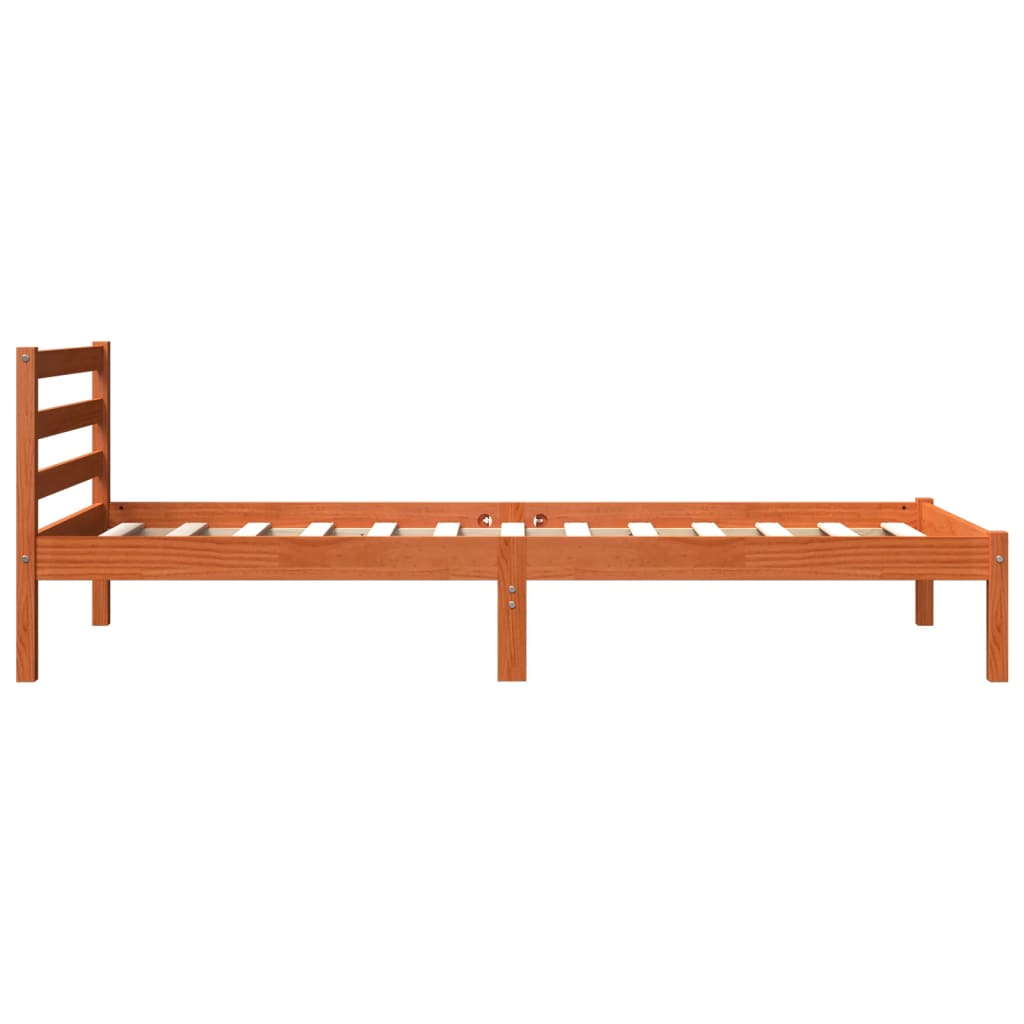 vidaXL Letto senza Materasso Marrone Cera 90x200 cm Legno di Pino