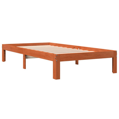 vidaXL Letto senza Materasso Marrone Cera 90x200 cm Legno di Pino