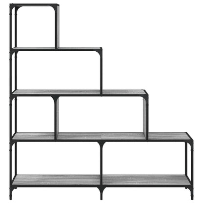 vidaXL Libreria 4 Ripiani Grigio Sonoma 139x33,5x149 Legno Multistrato