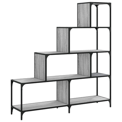 vidaXL Libreria 4 Ripiani Grigio Sonoma 139x33,5x149 Legno Multistrato
