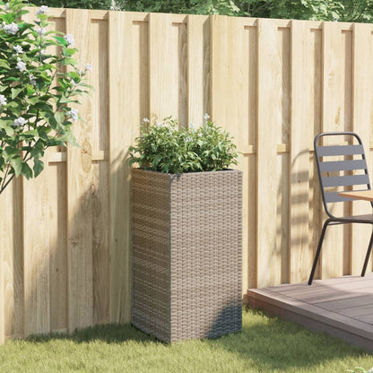 vidaXL Fioriera da Giardino Grigia 40x40x80 cm in Polyrattan VIDAXL
