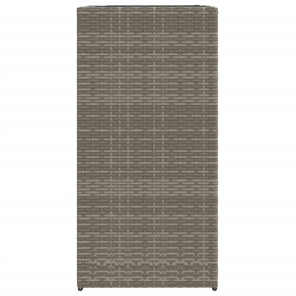 vidaXL Fioriera da Giardino Grigia 40x40x80 cm in Polyrattan VIDAXL