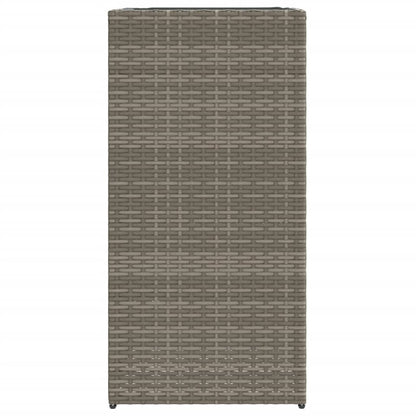 vidaXL Fioriera da Giardino Grigia 40x40x80 cm in Polyrattan VIDAXL