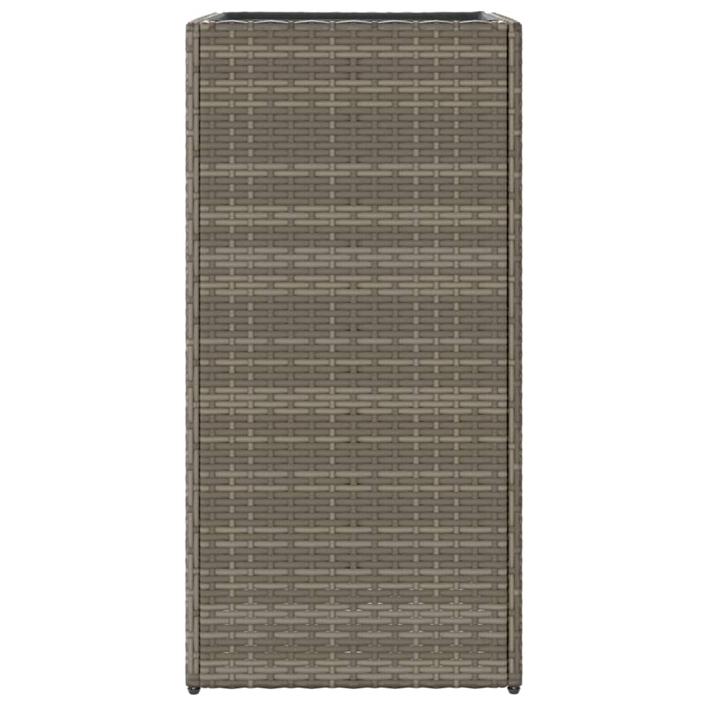 vidaXL Fioriera da Giardino Grigia 40x40x80 cm in Polyrattan VIDAXL