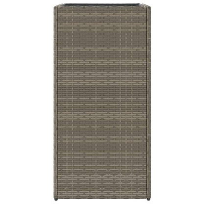 vidaXL Fioriera da Giardino Grigia 40x40x80 cm in Polyrattan VIDAXL