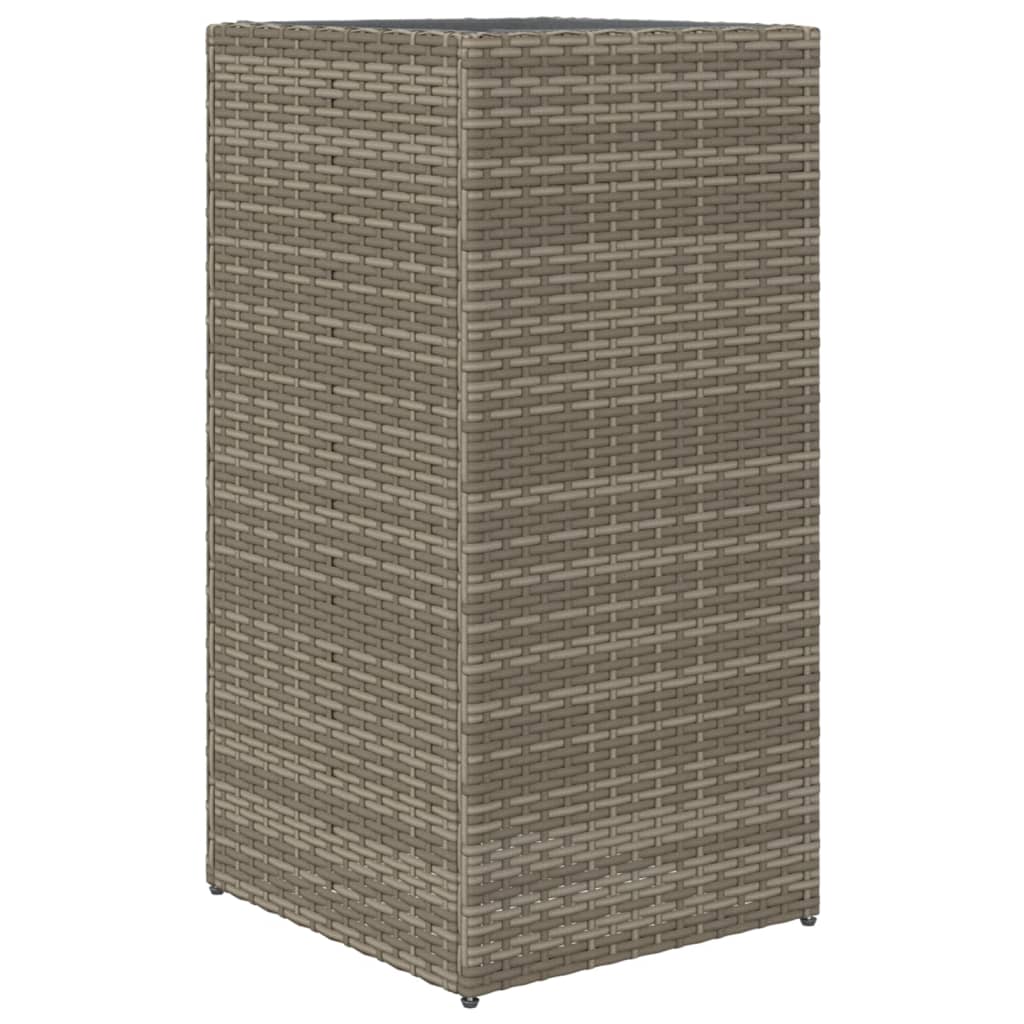 vidaXL Fioriera da Giardino Grigia 40x40x80 cm in Polyrattan VIDAXL