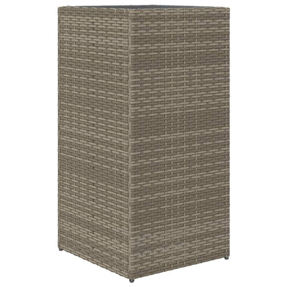 vidaXL Fioriera da Giardino Grigia 40x40x80 cm in Polyrattan VIDAXL