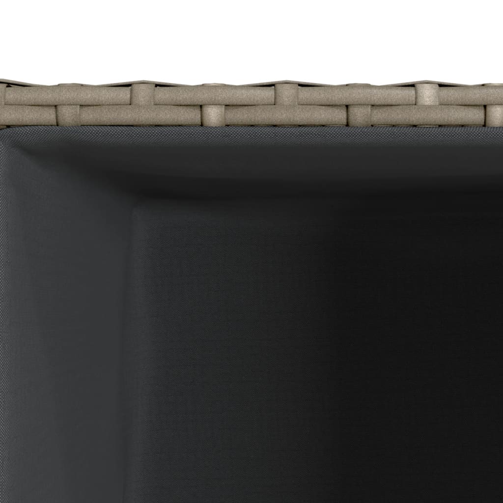 vidaXL Fioriera da Giardino Grigia 40x40x80 cm in Polyrattan VIDAXL