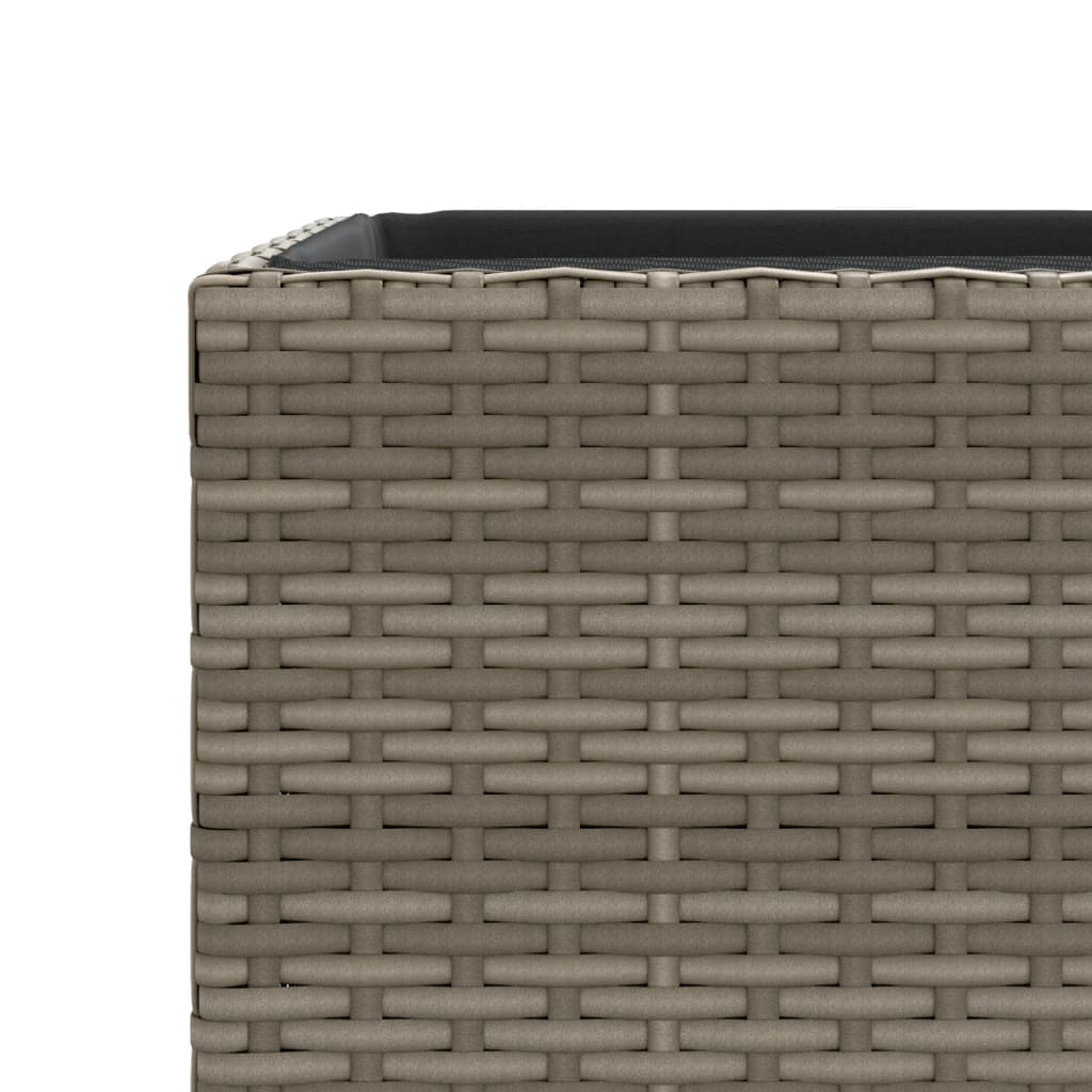 vidaXL Fioriera da Giardino Grigia 40x40x80 cm in Polyrattan VIDAXL