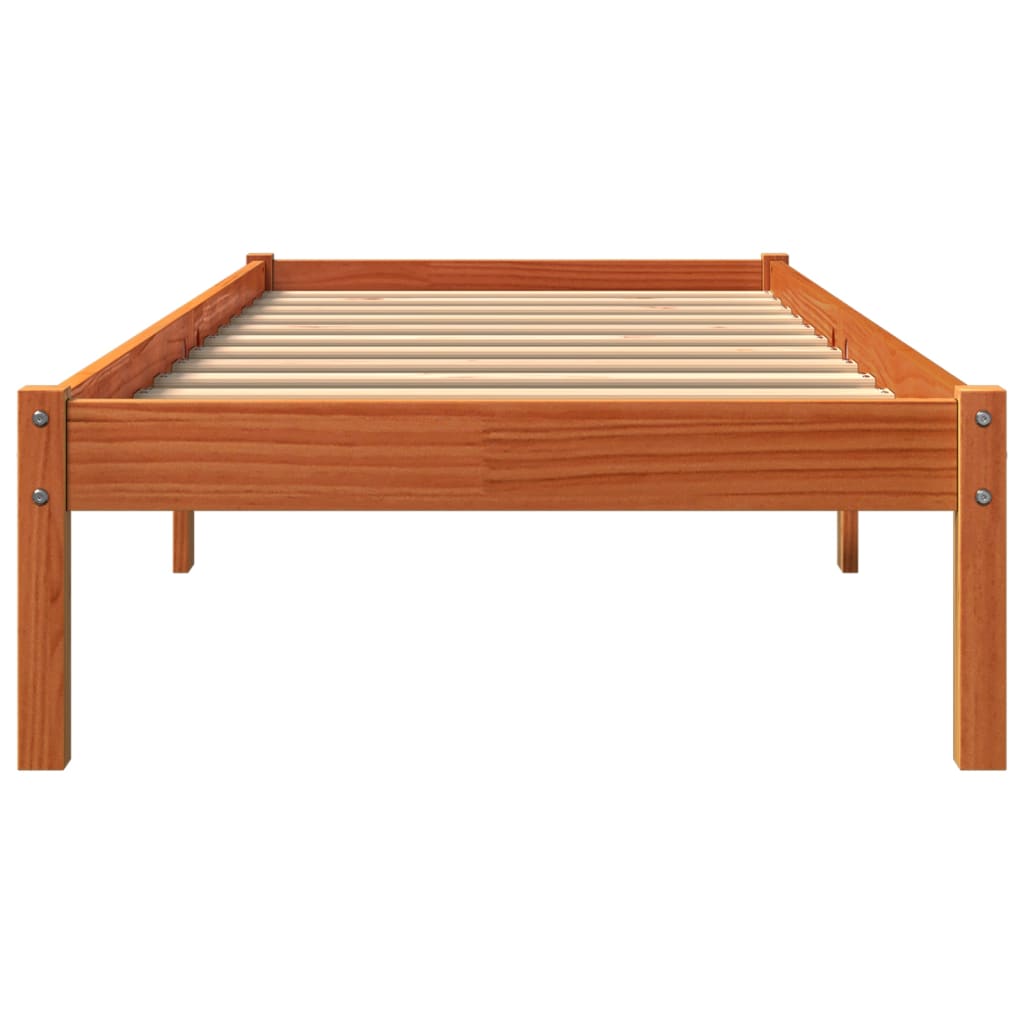 vidaXL Letto senza Materasso Marrone Cera 90x190 cm in Legno di Pino VIDAXL