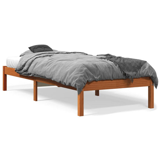 vidaXL Letto senza Materasso Marrone Cera 90x190 cm in Legno di Pino VIDAXL